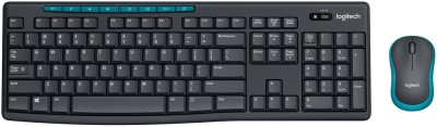 Logitech MK275 Mouse & Keyboard Combo, Spill-resistant Design Wireless Laptop Keyboard(Black)