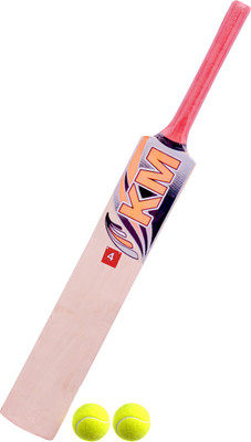shri shyam traders cricket bat KM series 4 no. with 2 ball Cricket Kit