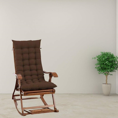 Comfowell Microfibre Solid Chair Pad Pack of 1(Brown)