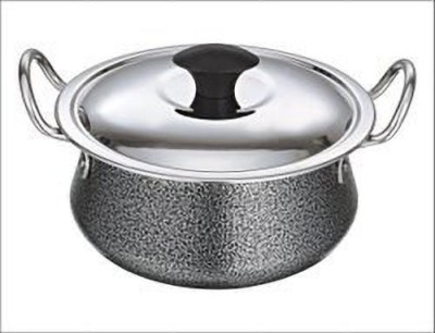 Carnival Aluminium coating handi 3 ltr with stainless steel lid Handi 3 L with Lid(Aluminium, Induction Bottom)