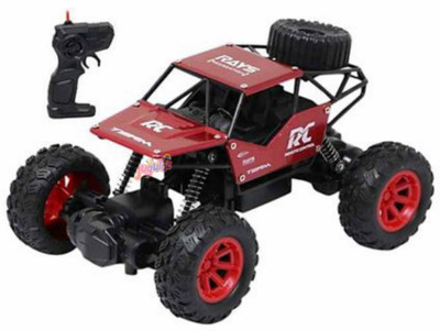 Jugutoz Four Wheel Drive1:18 Metal Alloy Body Remote Control Rock Crawler High Speed Monster Racing Car(Red)