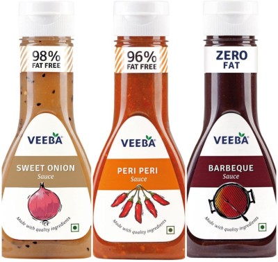 VEEBA SWEET ONION SAUCE +PERI PERI SAUCE +BARBEQUE SAUCE ( PACK OF 3*) Sauces(3 x 0.33 kg)