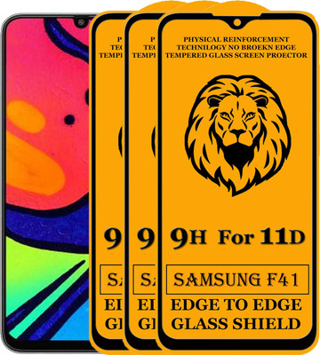 SEVEN7STAR Edge To Edge Tempered Glass for Samsung Galaxy F41(Pack of 3)