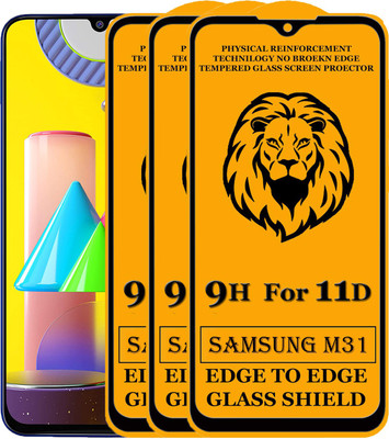 SEVEN7STAR Edge To Edge Tempered Glass for Samsung Galaxy M31(Pack of 3)