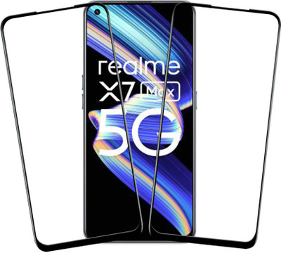 VAlight Edge To Edge Tempered Glass for realme X7 Max, realme X7 Max 5g(Pack of 2)