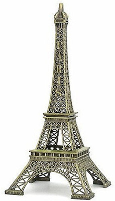 Lilone Eiffel Tower Statue | Birthday Anniversary Gift Decorative Showpiece  -  15 cm(Metal, Multicolor)