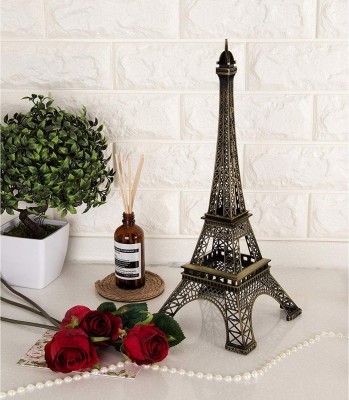 Rati Decor Eiffel Tower Decorative Showpiece  -  18 cm(Brass, Black, Gold)