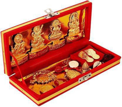 RivuTrendz Shri Laxmi Kuber Dhan Varsha Yantra-Medium Size , Multicolour Brass Yantra (Pack of 1) Brass Yantra(Pack of 1)