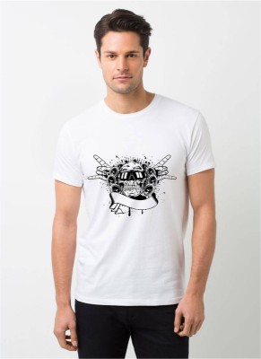 HamsaMART.com Graphic Print Men Round Neck White T-Shirt