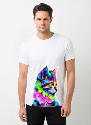 HamsaMART.com Graphic Print Men Round Neck White T-Shirt