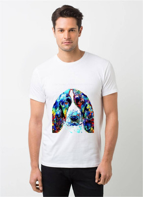 HamsaMART.com Printed Men Round Neck White T-Shirt