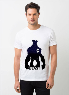 HamsaMART.com Graphic Print Men Round Neck White T-Shirt