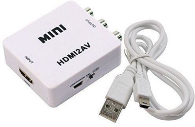 TERABYTE Mini HDMI TO AV UP Scaler 1080P HD quality Video Converter Media Streaming Device (White) Media Streaming Device(White)