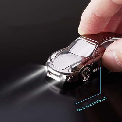 Triangle Ant USB Rechargeable car Windproof Coil Electric Cigarette Lighter with Stylish Keychain CSSL_01 Cigarette Lighter(Silver)