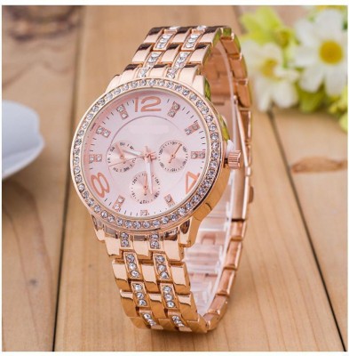 RENAISSANCE TRADERS premium classic royal luxury wedding bridal festival special gold diamond Analog Watch  - For Girls