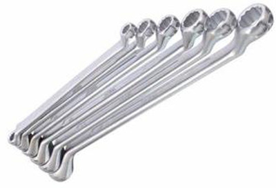 Venus hand tools VMRS6 Shallow Offset Ring Spanner Set (6 Pcs) Size 6 - 17 mm, CRV steel Double Sided Box End Wrench(Pack of 6)