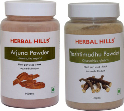 Herbal Hills Arjuna and Yashtimadhu Powder - 100 gms each(Pack of 2, 200 g)