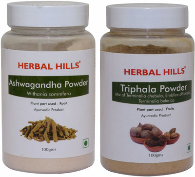 Herbal Hills Ashwagandha and Triphala Powder - 100 gms each(Pack of 2, 200 g)