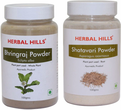 Herbal Hills Bhringraj and Shatavari Powder - 100 gms each(200 g)
