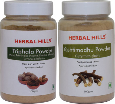 Herbal Hills Triphala and Yashtimadhu Powder - 100 gms each(Pack of 2, 200 g)