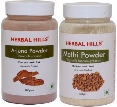 Herbal Hills Arjuna and Methi Seed Powder - 100 gms each(Pack of 2)