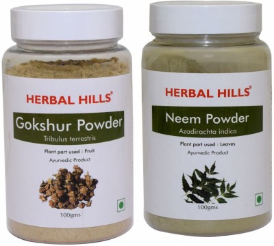 Herbal Hills Gokshur and Neem patra Powder - 100 gms each