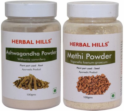 Herbal Hills Ashwagandha and Methi Seed Powder - 100 gms each(Pack of 2)