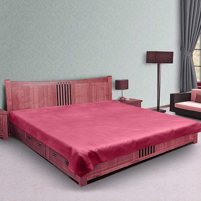 BONA SORT 1 TC Polycotton Double Self Design Flat Bedsheet(Pack of 1, Pink)