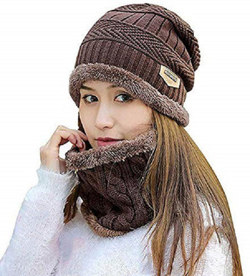 Dressify Solid Beanie Cap(Pack of 2)