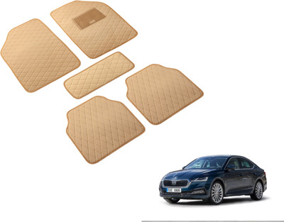 Auto Hub Leatherite Standard Mat For  Skoda Octavia(Beige)