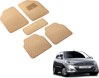 MOCKHE Leatherite Standard Mat For  Hyundai i10(Beige)