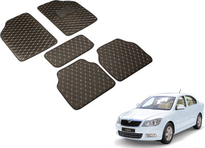 Auto Hub Leatherite Standard Mat For  Skoda Laura(Black)