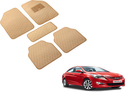 Auto Hub Leatherite Standard Mat For  Hyundai Verna(Beige)