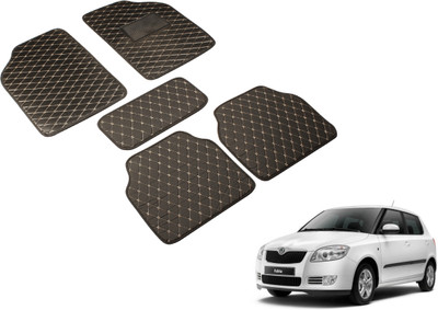 Auto Hub Leatherite Standard Mat For  Skoda Fabia(Black)
