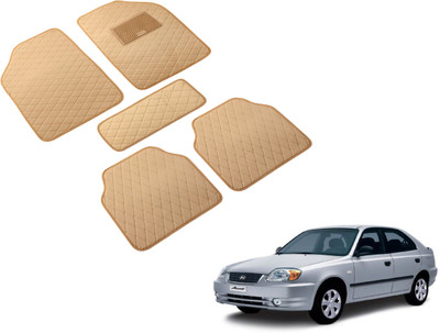 MOCKHE Leatherite Standard Mat For  Hyundai Accent(Beige)
