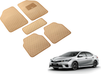 Auto Hub Leatherite Standard Mat For  Toyota Corolla Altis(Beige)