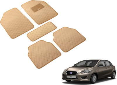 Auto Hub Leatherite Standard Mat For  Datsun Go(Beige)