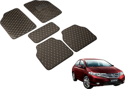 Auto Hub Leatherite Standard Mat For  Honda City(Black)