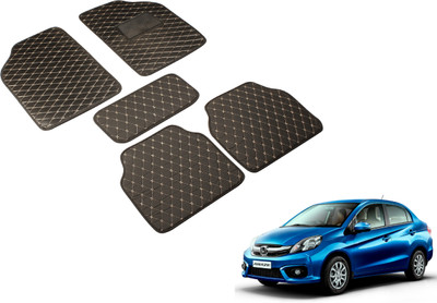 Auto Hub Leatherite Standard Mat For  Honda Amaze(Black)