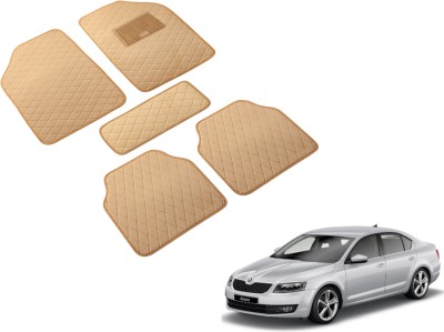 Auto Hub Leatherite Standard Mat For  Skoda Octavia(Beige)