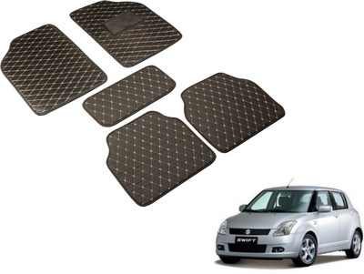 Auto Hub Leatherite Standard Mat For  Maruti Suzuki Swift(Black)