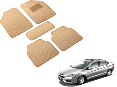Auto Hub Leatherite Standard Mat For  Honda City i-Dtec(Beige)