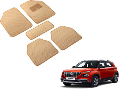 Auto Hub Leatherite Standard Mat For  Hyundai Venue(Beige)