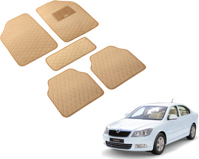 Auto Hub Leatherite Standard Mat For  Skoda Laura(Beige)