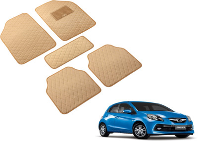 Auto Hub Leatherite Standard Mat For  Honda Brio(Beige)