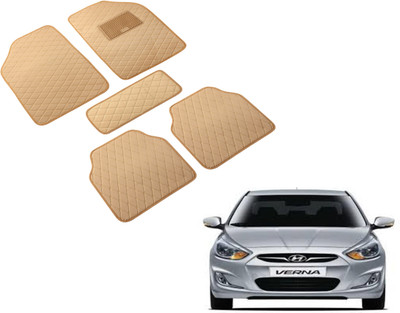 Auto Hub Leatherite Standard Mat For  Hyundai Verna(Beige)