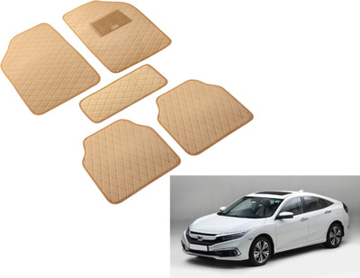 Auto Hub Leatherite Standard Mat For  Honda Civic(Beige)