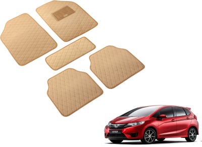 Auto Hub Leatherite Standard Mat For  Honda Jazz(Beige)