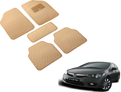 MOCKHE Leatherite Standard Mat For  Honda Civic(Beige)