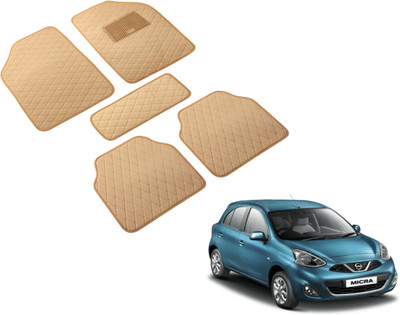 Auto Hub Leatherite Standard Mat For  Nissan Micra(Beige)